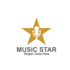 music star logo design vector illustration