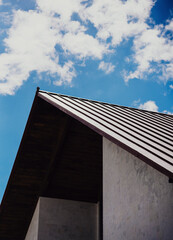 Fototapeta na wymiar panels on roof sky Hause miami 