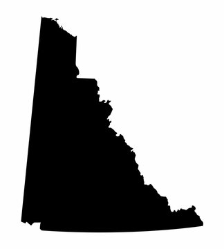 recommend clip art: Yukon Territory dark silhouette map
