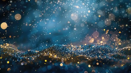 a border of twinkling fairy dust against a celestial midnight blue backdrop.