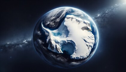 Flying over the earth's surface, 3D rendering. Earth