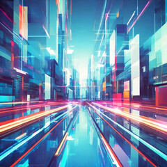 abstract futuristic city background
