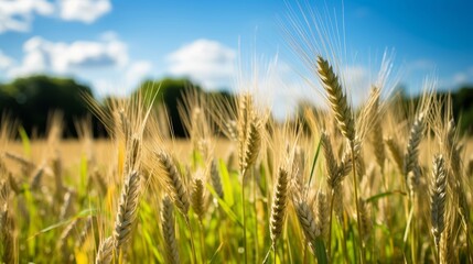 Barley field basking in the summer sun