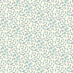 Seamless flowewrs and leaves pattern. Vector illustration