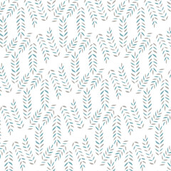 Seamless flowewrs and leaves pattern. Vector illustration