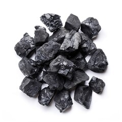 Fototapeta premium coals isolated on white background