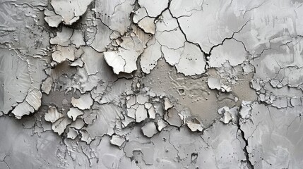 Cracks and fissures emerge as layers of paint dry, adding character and depth to the textured surface. - obrazy, fototapety, plakaty