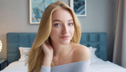 Naklejka premium Webcam model. online flirting