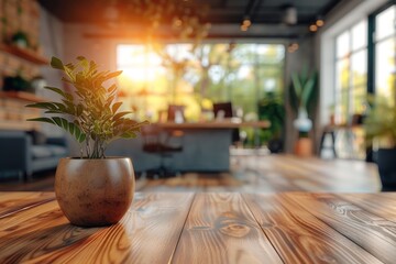 Modern office space with plants and bright rooms for startup work perfect environment simple minimalism corridor room individual workplace green and sustainable