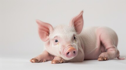 A Delicate Piglet Resting
