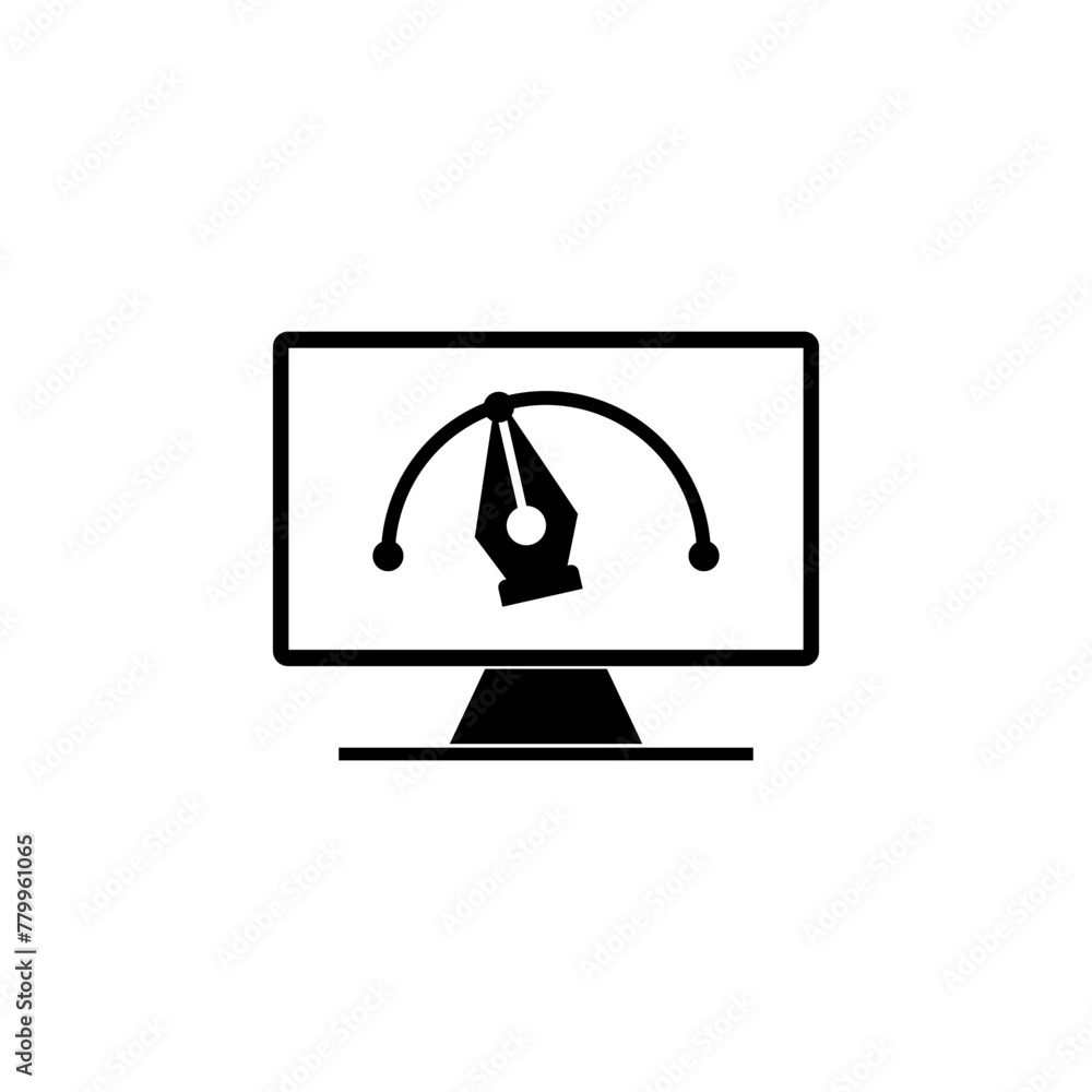 Poster web design flat vector icon. simple solid symbol isolated on white background