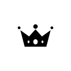 Royal Crown flat vector icon. Simple solid symbol isolated on white background