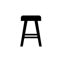 Stool flat vector icon. Simple solid symbol isolated on white background