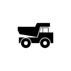 Dump Truck flat vector icon. Simple solid symbol isolated on white background