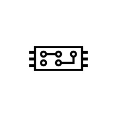 Circuit Board flat vector icon. Simple solid symbol isolated on white background