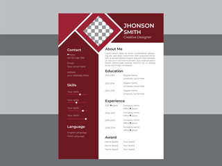 Modern resume  & cv design template.