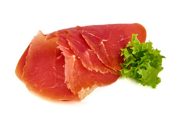 Jamon, jerked meat, isolated on white background. High resolution image