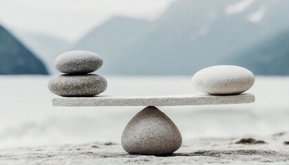 Fototapeta na wymiar concept of balance and stability