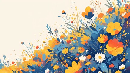 Obraz na płótnie Canvas abstract spring floral background