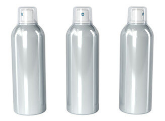 Aerosol spray cans. 3d illustration set