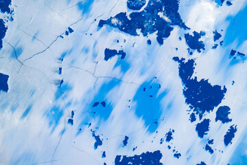 Frozen land features in Ontario, Canada. Digital enhancement of an image by NASA