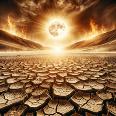 Cracked earth, Global warming- climate change concept