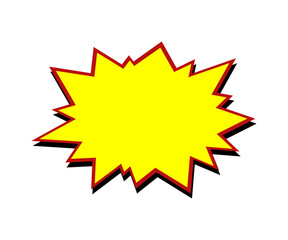 vector colorful flat style cosmic burst or explosion on white background. boom, bang, pop up, announce, shine.