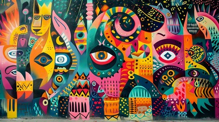 Wild Creatures' Graffiti Carnival./n