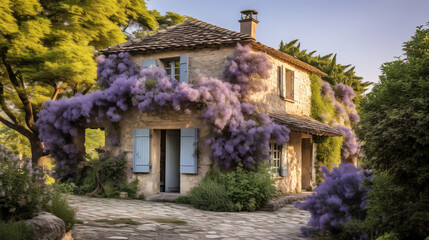 house in the lavender field.