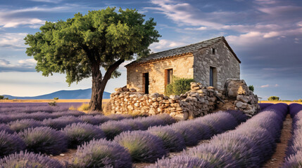 house in the lavender field.