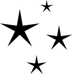 Star icons. Gold Star or favorite flat icon for apps and websites. Rating Star icon. Star vector collection. Modern simple stars. Vector illustration.