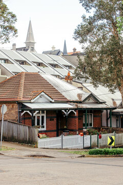 Semi detached houses in a Sydney street