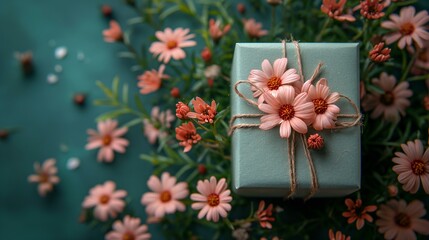 Gift boxes adorned with flowers