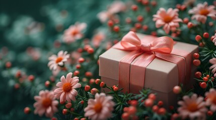 Gift boxes adorned with flowers