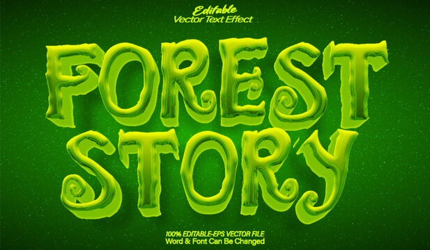 Forest Story Vector Text Effect Editable Alphabet Fantasy Garden Fairy Magic