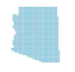 Map of Arizona state from dots - 779972415