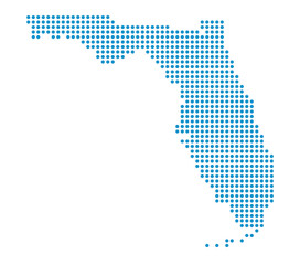 Map of florida state from dots