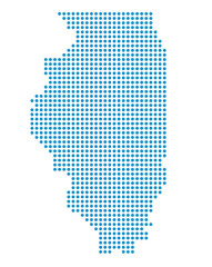 Map of Illinois state from dots - 779972455