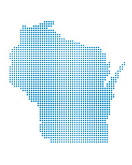 Map of Wisconsin state from dots - 779972619