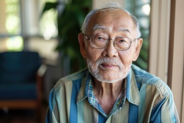 Portrait of a senior man in nursing home