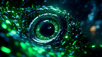 Green Sci-Fi Spiral Vortex