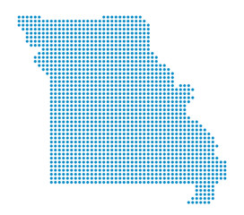 Map of Missouri state from dots - 779973086