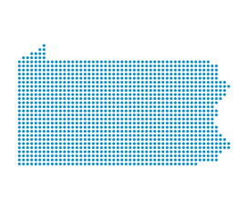 Map of Pennsylvania state from dots - 779973246