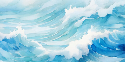 Sea water ocean wave vector background. Blue water ocean sea wave seamless background. Water  ocean wave white and soft blue aqua, teal texture. - obrazy, fototapety, plakaty