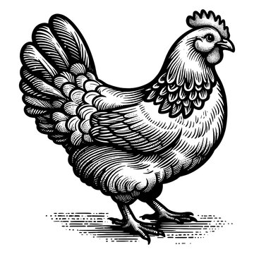 recommend clip art:  Hen chicken engraving sketch PNG illustration