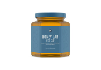 Honey Jar Mockup - obrazy, fototapety, plakaty