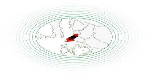 Albania oval map.