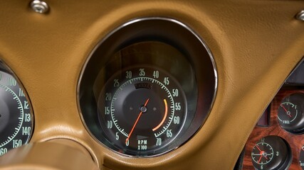 Tachometer inside a car