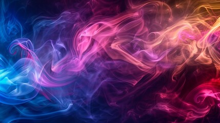 Obraz premium Against the inky blackness, the vibrant colors shimmer with intensity, creating a scene of otherworldly beauty. T