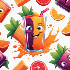Juice Illustration Design Very Cool